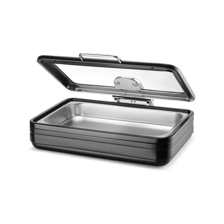 Podgrzewacz indukcyjny ze szklaną pokrywą De Luxe Black, GN 1/1