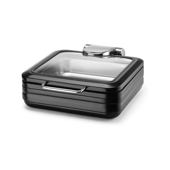 Podgrzewacz indukcyjny ze szklaną pokrywą De Luxe Black, GN 2/3