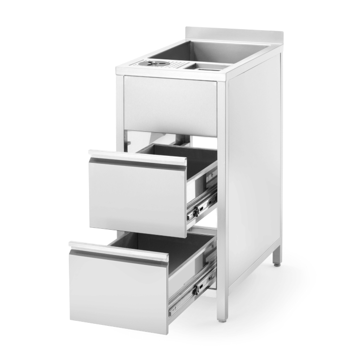 Moduł pomocniczy Boston Caddy do mycia i przechowywania z basenem lodowym Oxygen, 400x650x(h)900mm