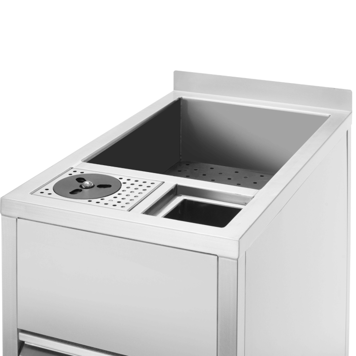 Moduł pomocniczy Boston Caddy do mycia i przechowywania z basenem lodowym Oxygen, 400x650x(h)900mm