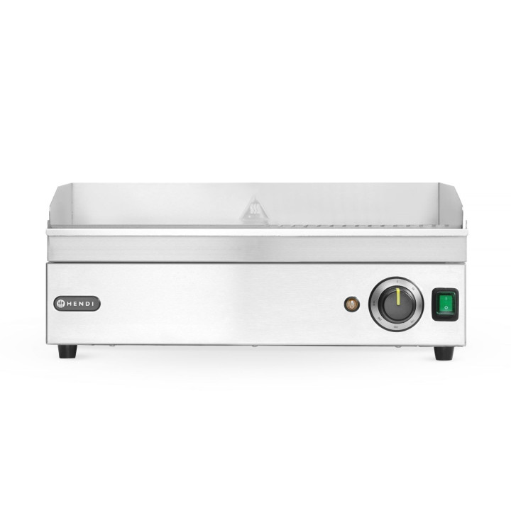 Płyta grillowa w połowie żebrowana, HENDI, Kitchen Line, 1/2 gładka, 1/2 ryflowana, 220-240V/2400W, 527x404x(H)233mm