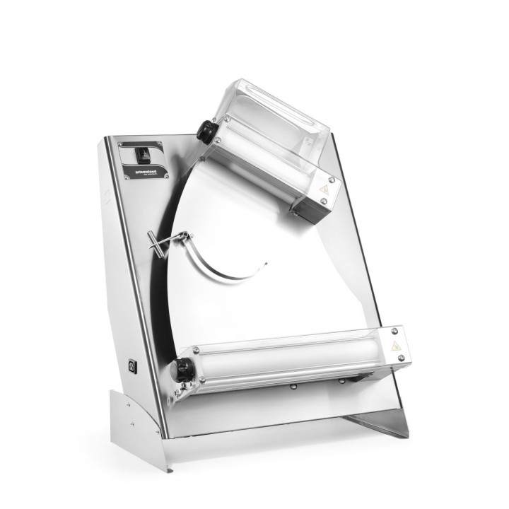 Wałkownica elektryczna do pizzy Prismafood 400 z 2 parami wałków, Prismafood, waga porcji ciasta 0,21-0,70 kg, 230V/250W, 585x43