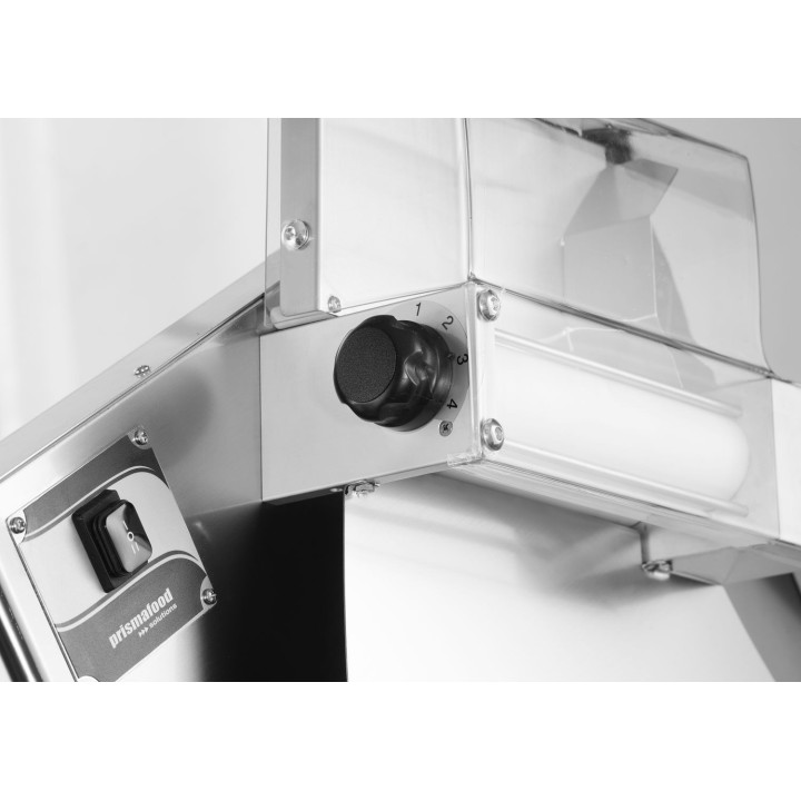 Wałkownica elektryczna do pizzy Prismafood 400 z 2 parami wałków, Prismafood, waga porcji ciasta 0,21-0,70 kg, 230V/250W, 585x43