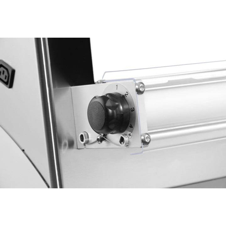 Wałkownica elektryczna do pizzy Prismafood 400 z 2 parami wałków, Prismafood, waga porcji ciasta 0,21-0,70 kg, 230V/250W, 585x43