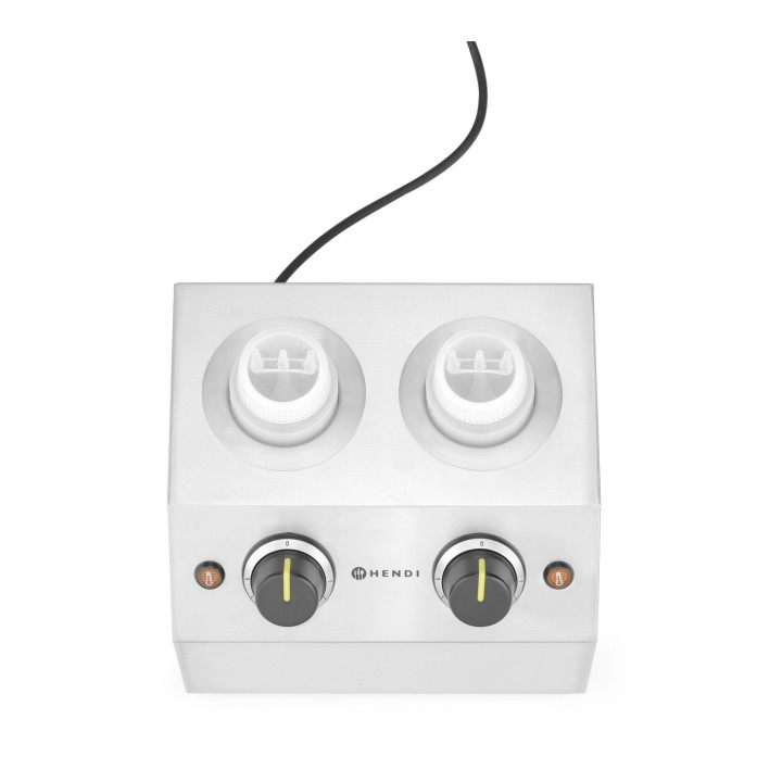 Podgrzewacz do sosów podwójny, HENDI, 1,3L, 220-240V/400W, 270x223x(H)282mm