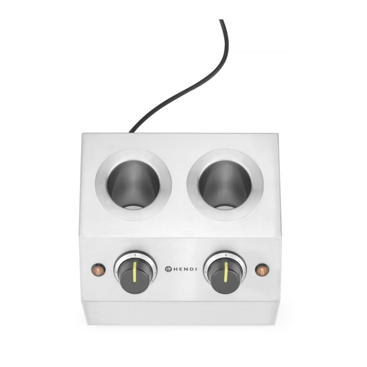Podgrzewacz do sosów podwójny, HENDI, 1,3L, 220-240V/400W, 270x223x(H)282mm