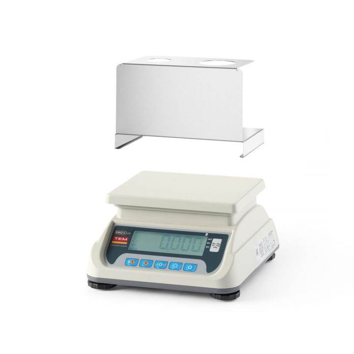 Waga LCD do lodów z portem RS232 i legalizacją, HENDI, 255x264x(H)244mm