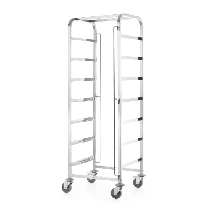 Wózek do transportu koszy do zmywarek, 7 × 500×500 mm, HENDI, 615x560x(H)1710mm