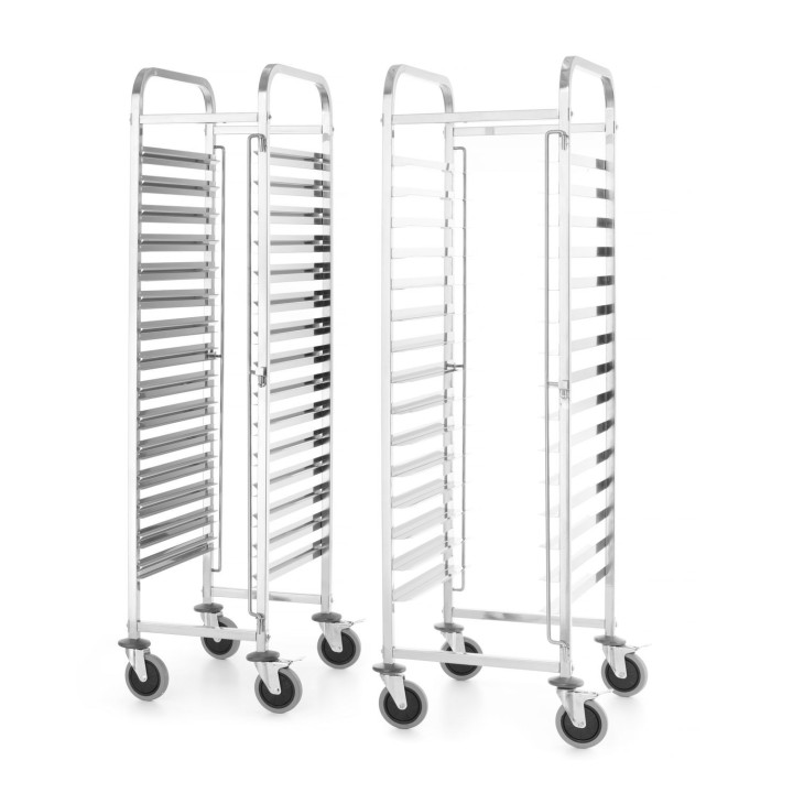 Wózek do transportu pojemników 15x GN 1/1, HENDI, Kitchen Line, GN 1/1, srebrny, 380x550x(H)1705mm