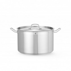 Garnek średni z pokrywką, HENDI, Profi Line, 23,5L, ⌀360x(H)230mm