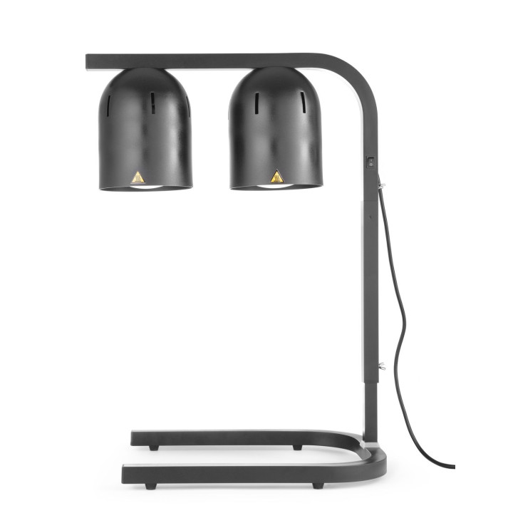 Lampa do podgrzewania potraw, podwójna, HENDI, czarny, 230V/250W, 453x360x(H)790mm
