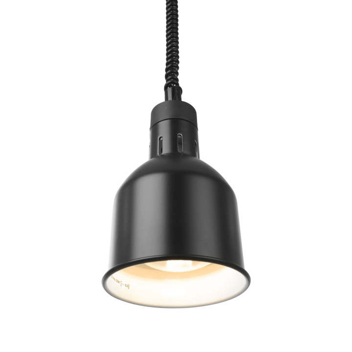 Lampa do podgrzewania potraw wisząca, cylindryczna, HENDI, czarny, 230V/250W, ⌀175x(H)250mm
