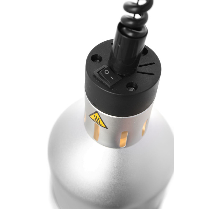 Lampa do podgrzewania potraw wisząca, cylindryczna, HENDI, srebrny, 230V/250W, ⌀175x(H)250mm