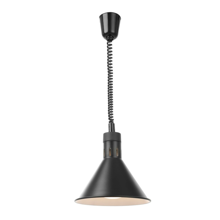 Lampa do podgrzewania potraw wisząca, stożkowa, HENDI, czarny, 230V/250W, ⌀275x(H)250mm
