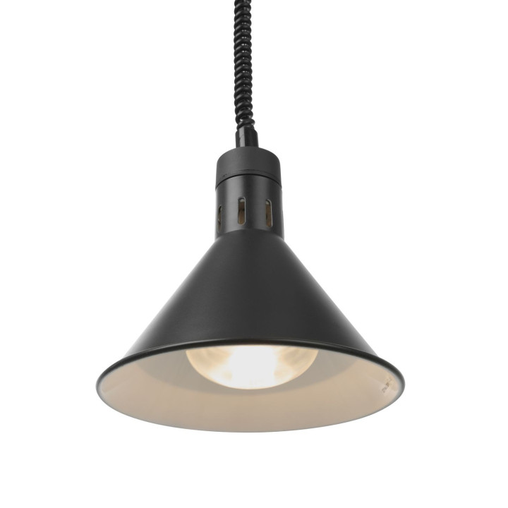 Lampa do podgrzewania potraw wisząca, stożkowa, HENDI, czarny, 230V/250W, ⌀275x(H)250mm