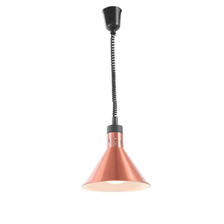 Lampa do podgrzewania potraw wisząca, stożkowa, HENDI, miedziany, 230V/250W, ⌀275x(H)250mm