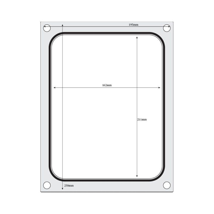 Matryca do zgrzewarki, HENDI, pojemnik 227x178 mm