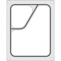 Matryca do zgrzewarki, HENDI, pojemnik dwudzielny colt 227x178 mm