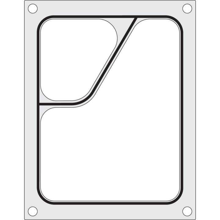 Matryca do zgrzewarki, HENDI, pojemnik dwudzielny colt 227x178 mm