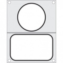 Matryca do zgrzewarki, HENDI, 2 pojemniki: 1x 178x113 mm + 1x ø115 mm
