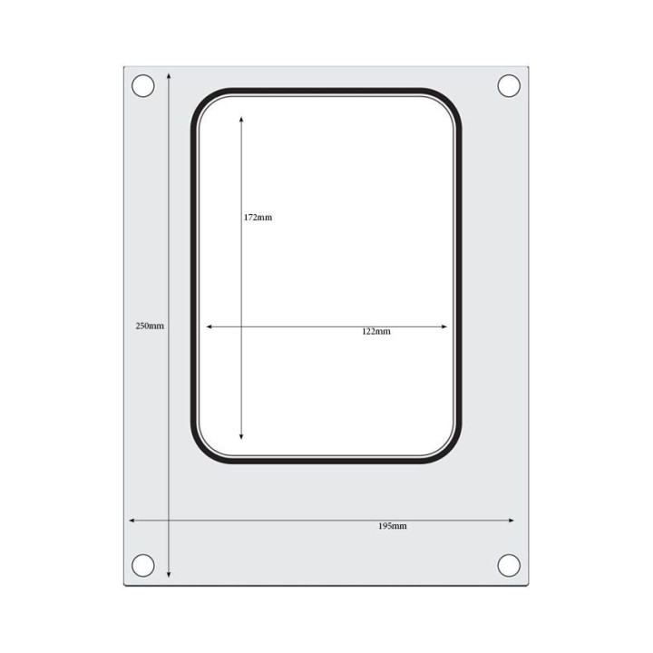 Matryca do zgrzewarki, HENDI, pojemnik 187x137 mm