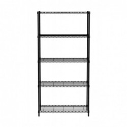 Regał magazynowy z 5 półkami, HENDI, czarny, 910x455x(H)1830mm