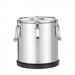 Termos ze stali nierdzewnej do transportu żywności, HENDI, Kitchen Line, 22 l, 22L, srebrny, ⌀330x(H)370mm
