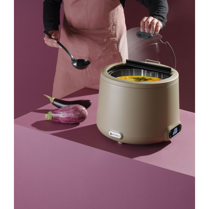 Kociołek do zupy HENDI UNIQ, HENDI, designed by Robert Bronwasser, 8L, beżowy, 220-240V/500W, ⌀365x(H)325mm