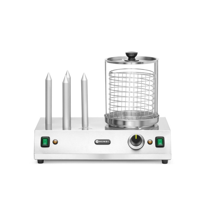 Podgrzewacz do parówek i bułek do hot-dogów, HENDI, 220-240V/550W, 500x310x(H)395mm