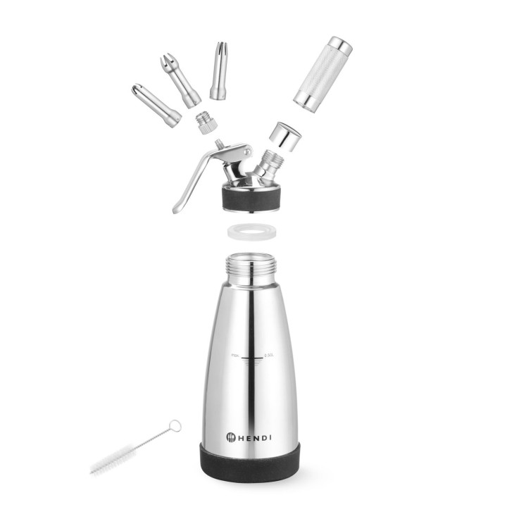 Termo syfon do ciepłych i zimnych sosów, HENDI, 0,5L, ⌀95x(H)275mm