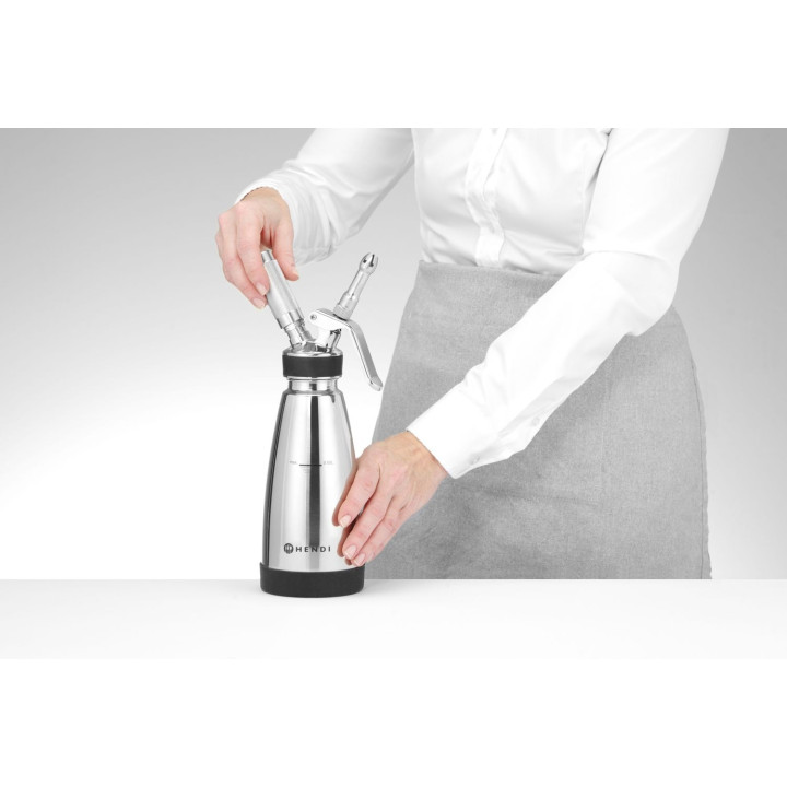 Termo syfon do ciepłych i zimnych sosów, HENDI, 0,5L, ⌀95x(H)275mm