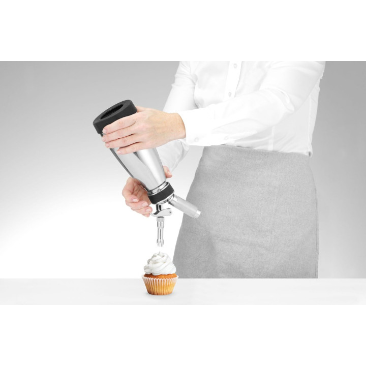 Termo syfon do ciepłych i zimnych sosów, HENDI, 0,5L, ⌀95x(H)275mm