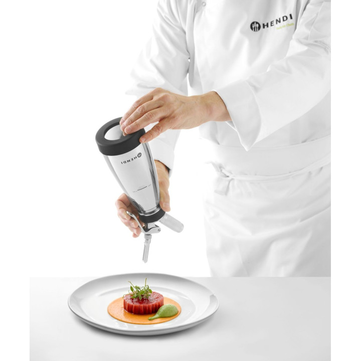 Termo syfon do ciepłych i zimnych sosów, HENDI, 0,5L, ⌀95x(H)275mm