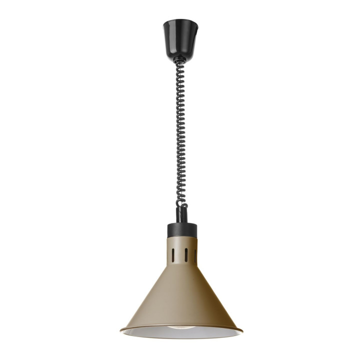 Lampa do podgrzewania potraw wisząca, stożkowa, HENDI, beżowy, 230V/250W, ⌀275x(H)250mm