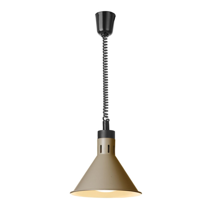 Lampa do podgrzewania potraw wisząca, stożkowa, HENDI, beżowy, 230V/250W, ⌀275x(H)250mm