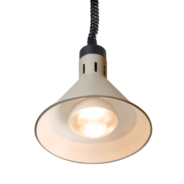 Lampa do podgrzewania potraw wisząca, stożkowa, HENDI, beżowy, 230V/250W, ⌀275x(H)250mm