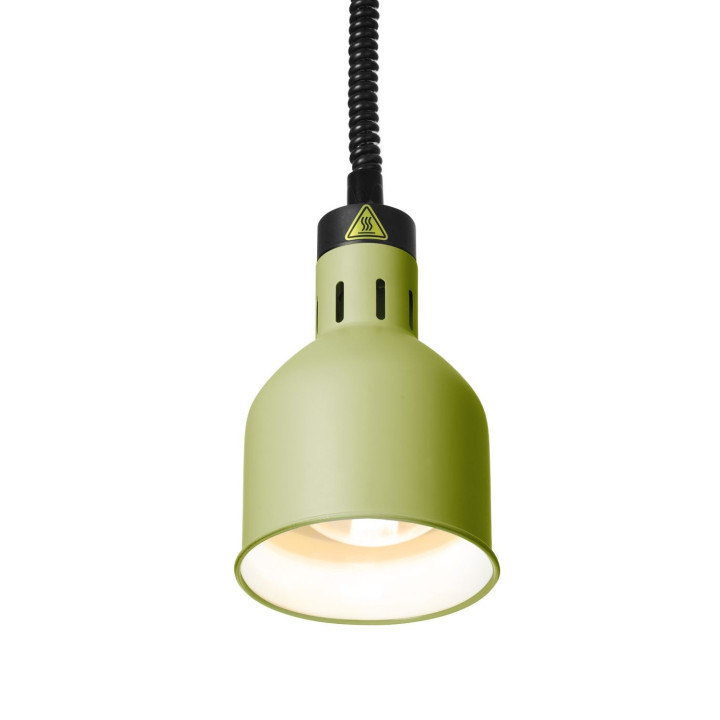 Lampa do podgrzewania potraw wisząca, cylindryczna, HENDI, zielony, 230V/250W, ⌀175x(H)250mm