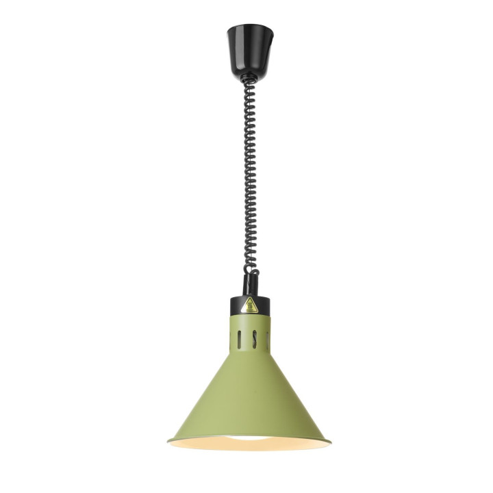 Lampa do podgrzewania potraw wisząca, stożkowa, HENDI, zielony, 230V/250W, ⌀275x(H)250mm