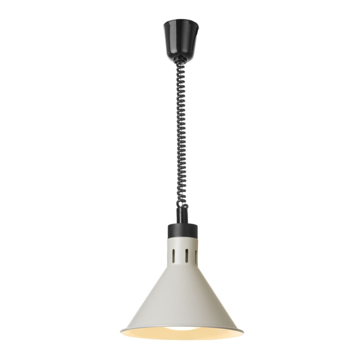 Lampa do podgrzewania potraw wisząca, stożkowa, HENDI, biały, 230V/250W, ⌀275x(H)250mm