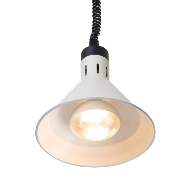 Lampa do podgrzewania potraw wisząca, stożkowa, HENDI, biały, 230V/250W, ⌀275x(H)250mm