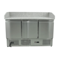 Stół chłodniczy do pizzy z blatem granitowym 3-drzwiowy ESL3852