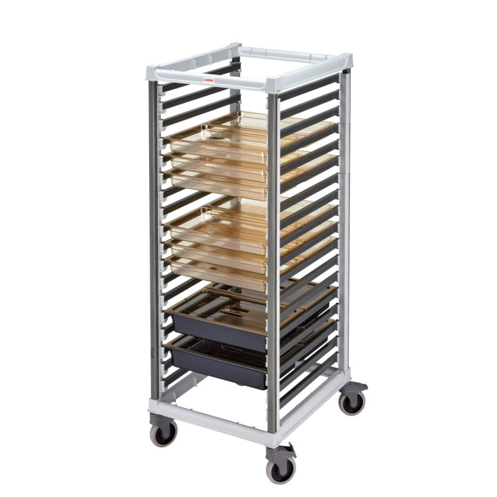 Wózek Camshelving do transportu pojemników, 18 × GN 2/1, Cambro, 835x645x(H)171mm