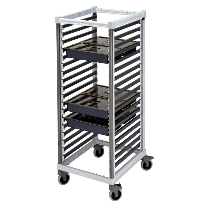 Wózek Camshelving do transportu pojemników, 18 × GN 2/1, Cambro, 835x645x(H)171mm
