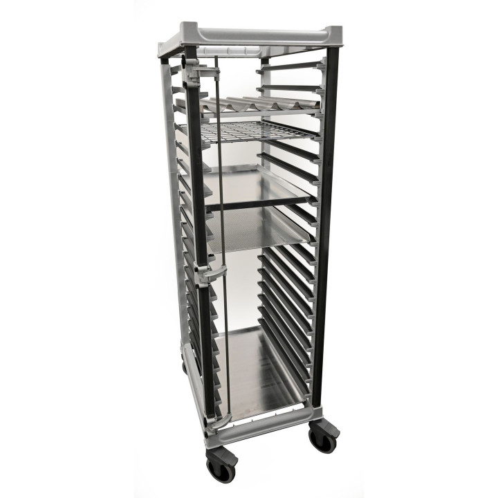 Wózek Camshelving do transportu pojemników, 18 × 600×400, Cambro, 516x783x(H)171mm