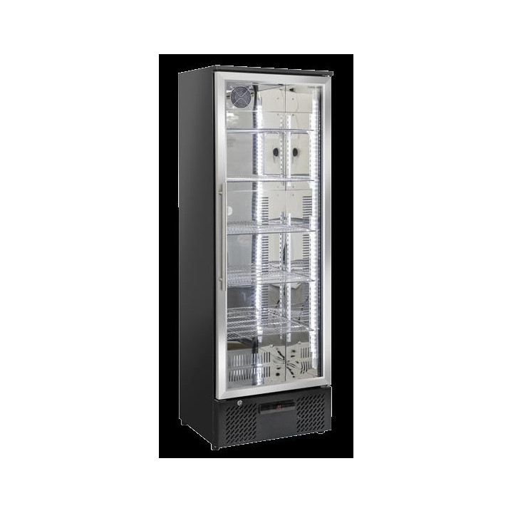 Chłodziarka na napoje Coolhead 1 drzwiowa z drzwiami szklanymi  czarna 600x558x1800 Wariant podstawowy
