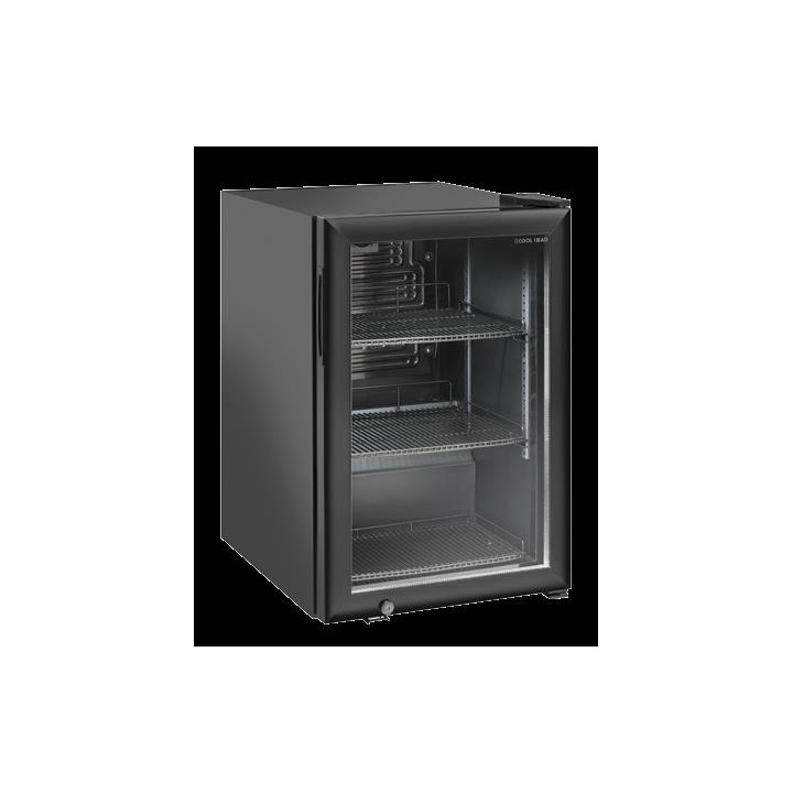 Chłodziarka na napoje Coolhead 1 drzwiowa z drzwiami szklanymi czarna 432x496x672 Wariant podstawowy
