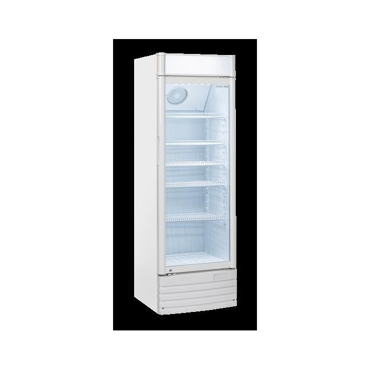 Chłodziarka na napoje Coolhead 1 drzwiowa z drzwiami szklanymi panel reklamowy 600x570x1835 Wariant podstawowy