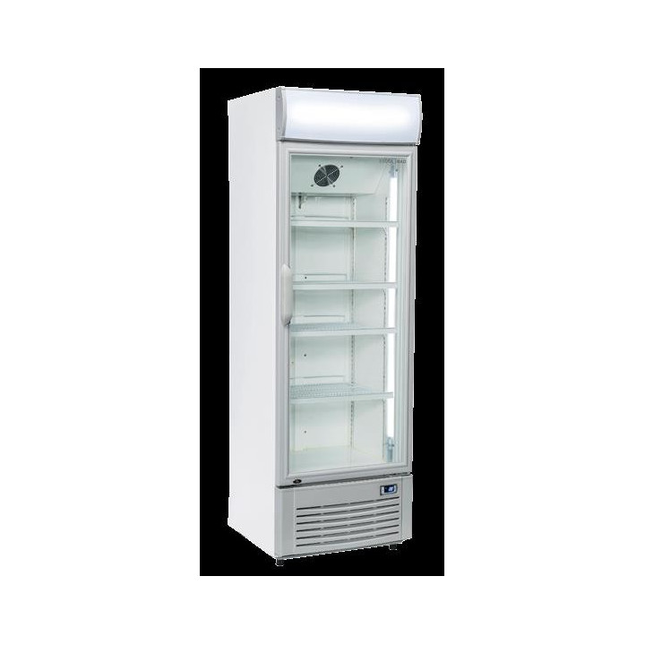 Chłodziarka na napoje Coolhead 1 drzwiowa z drzwiami szklanymi panel reklamowy 620x600x1890 Wariant podstawowy