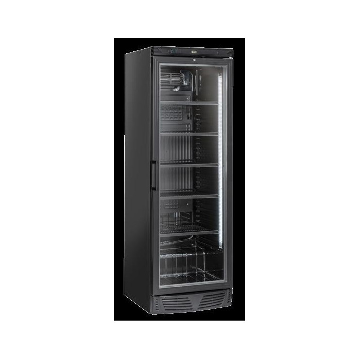 Chłodziarka na napoje Coolhead 1 drzwiowa z drzwiami szklanymi czarna 595x670x1830 Wariant podstawowy