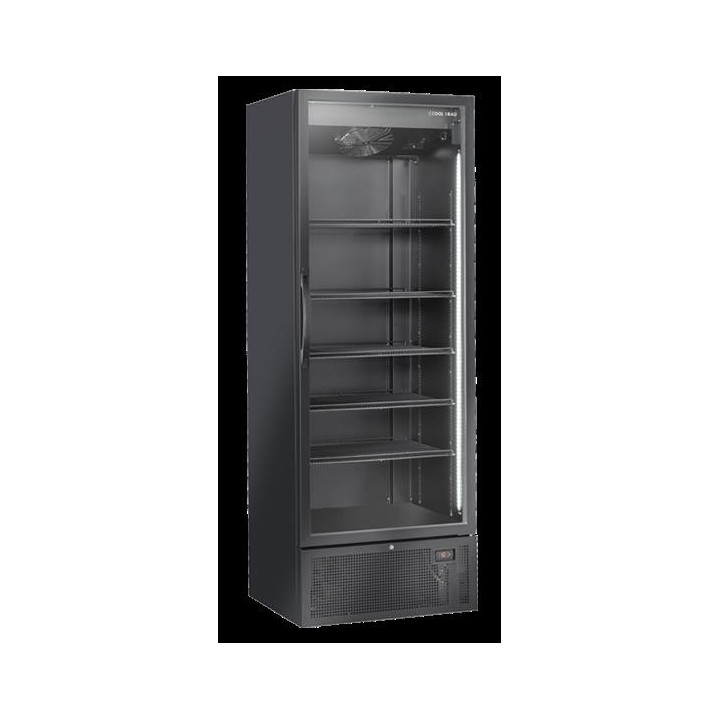 Chłodziarka na napoje Coolhead 1 drzwiowa z drzwiami szklanymi czarna 780x705x2202 Wariant podstawowy